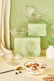 Hermia Set de 6 Cuencos Ekol de Vidrio Transparente 15 cm